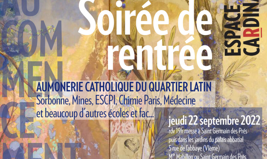 Au commencement // soirée de rentrée  Jeudi 22 septembre 2022