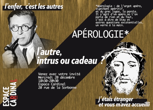 Apérologie // L’autre, intrus ou cadeau?  Mercredi 20 décembre 2023